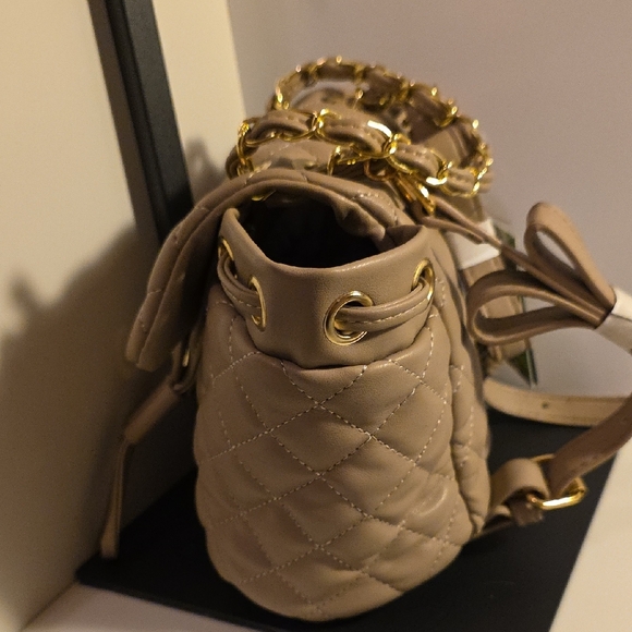 Badgley Mischka Gold and Tan Micro Mini Backpack with Chic Design main image 9